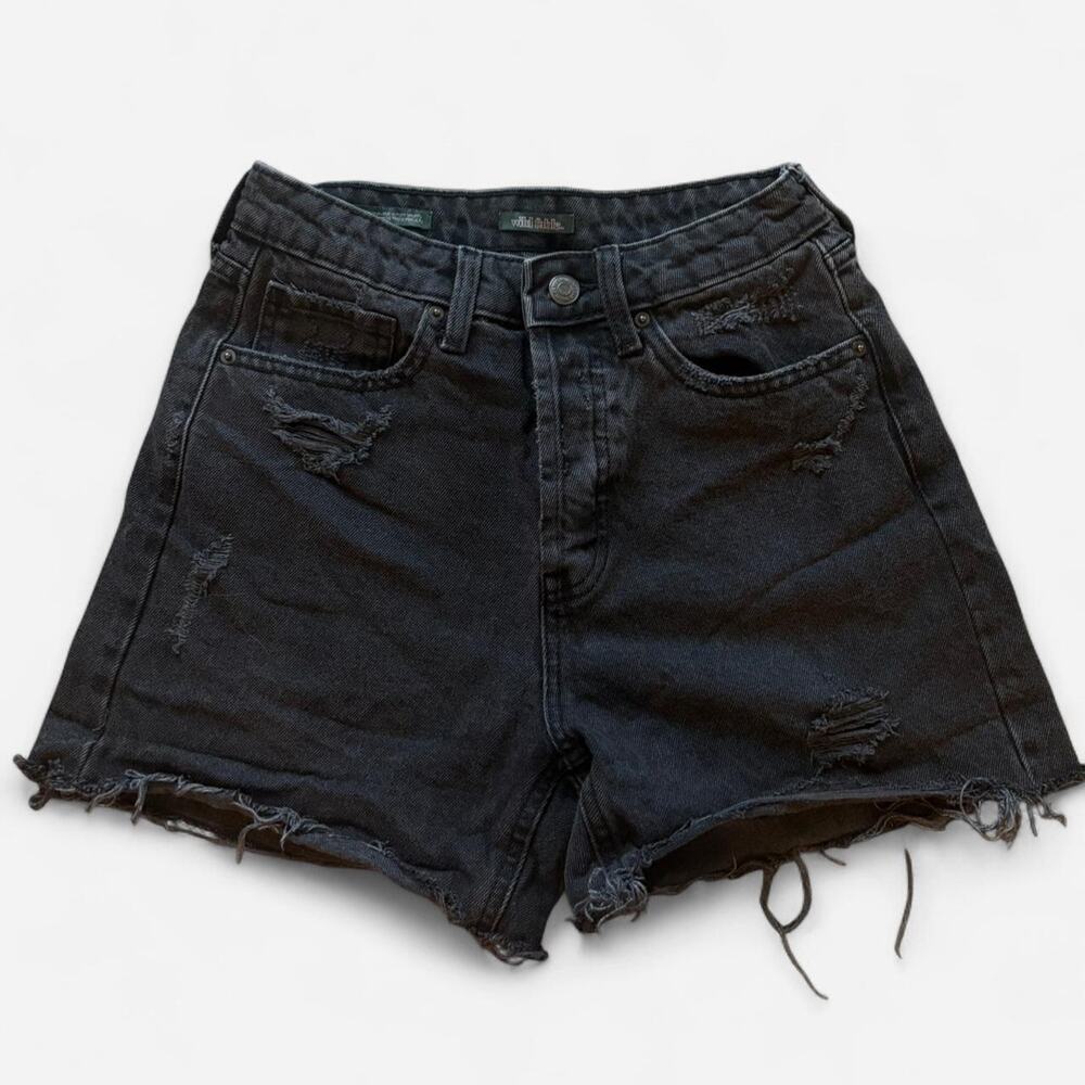 Wild fable black denim shorts